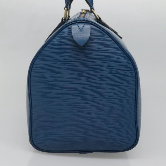 LOUIS VUITTON Epi Speedy 30 Hand Bag Toledo Blue - Picture 4 of 15